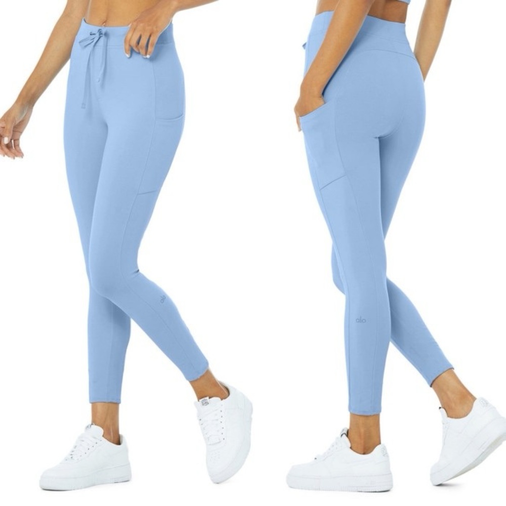7/8 High-Waist Sculpting Leggings w/ Pockets | Blue Skies | XS - Picture 1 of 6